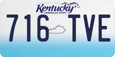 KY license plate 716TVE