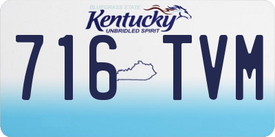 KY license plate 716TVM