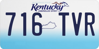 KY license plate 716TVR
