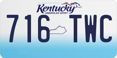 KY license plate 716TWC