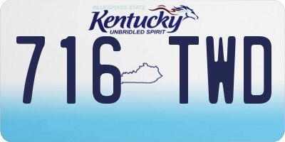 KY license plate 716TWD