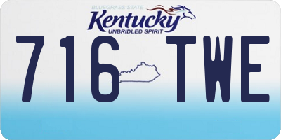 KY license plate 716TWE