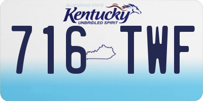 KY license plate 716TWF