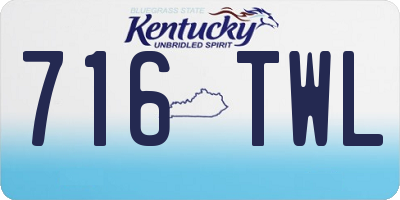 KY license plate 716TWL