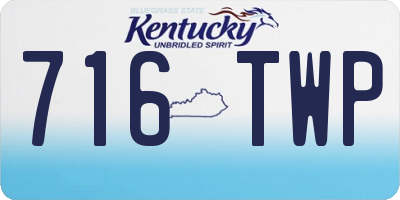 KY license plate 716TWP
