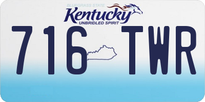 KY license plate 716TWR