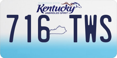 KY license plate 716TWS