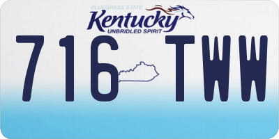 KY license plate 716TWW