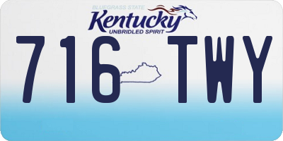 KY license plate 716TWY