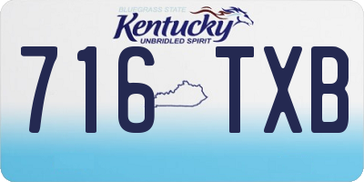 KY license plate 716TXB