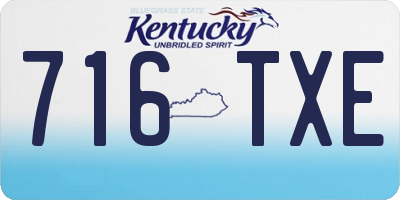 KY license plate 716TXE