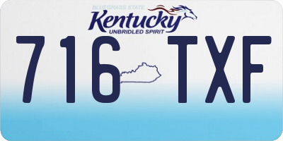 KY license plate 716TXF