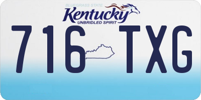 KY license plate 716TXG