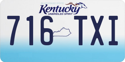 KY license plate 716TXI