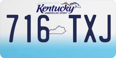 KY license plate 716TXJ