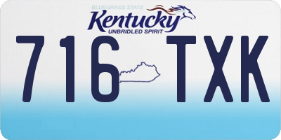 KY license plate 716TXK