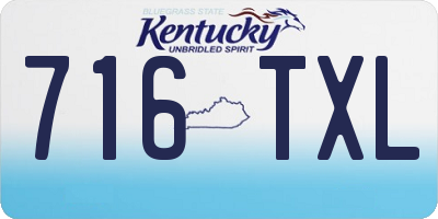 KY license plate 716TXL