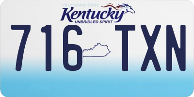KY license plate 716TXN