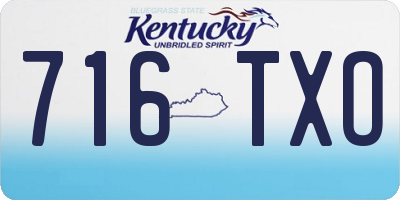 KY license plate 716TXO