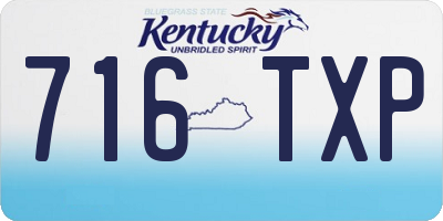 KY license plate 716TXP