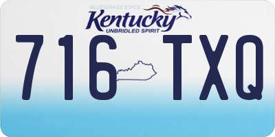 KY license plate 716TXQ