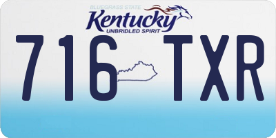 KY license plate 716TXR