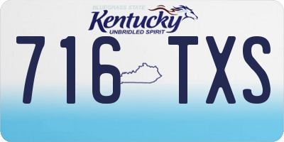 KY license plate 716TXS