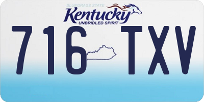 KY license plate 716TXV