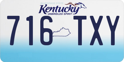 KY license plate 716TXY