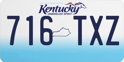 KY license plate 716TXZ