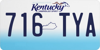 KY license plate 716TYA