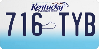KY license plate 716TYB