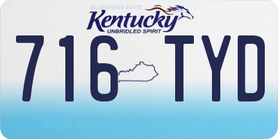 KY license plate 716TYD