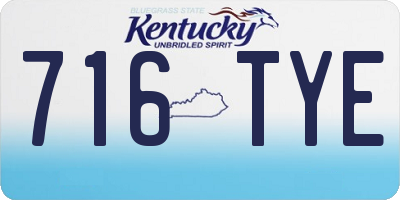 KY license plate 716TYE