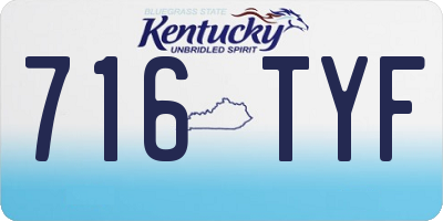 KY license plate 716TYF