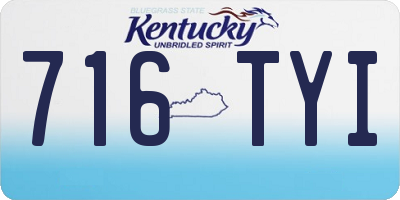 KY license plate 716TYI