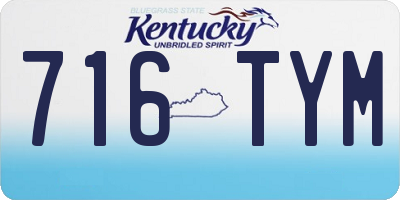 KY license plate 716TYM