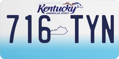 KY license plate 716TYN