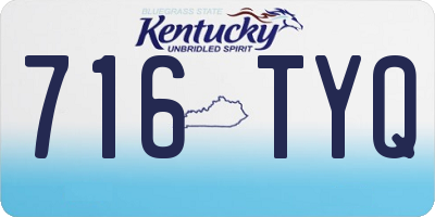 KY license plate 716TYQ