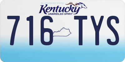 KY license plate 716TYS