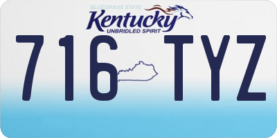 KY license plate 716TYZ