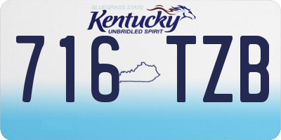 KY license plate 716TZB