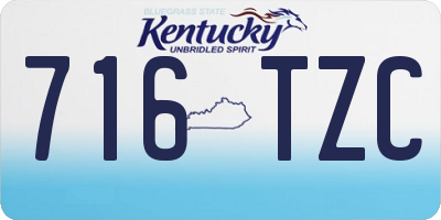 KY license plate 716TZC
