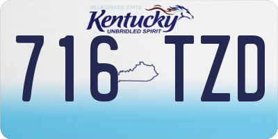 KY license plate 716TZD