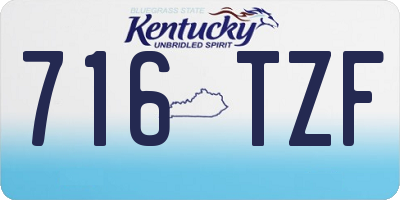 KY license plate 716TZF