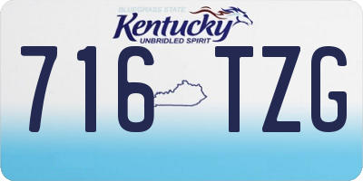 KY license plate 716TZG
