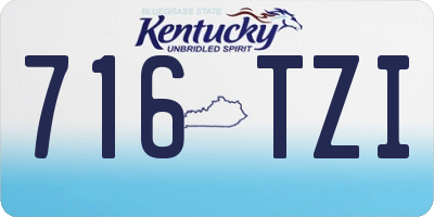 KY license plate 716TZI
