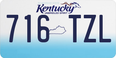 KY license plate 716TZL