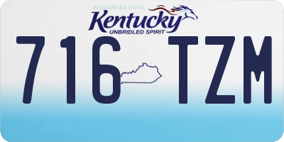 KY license plate 716TZM