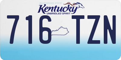 KY license plate 716TZN